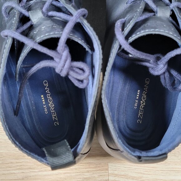 Cole Haan 2.ZeroGrand Chukka Boots Mens Sz 11.5 M Navy Blue Gray Leather C27047 - Picture 5 of 8